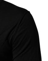 Dolce & Gabbana Black Cashmere V-Neck Men Pullover Sweater