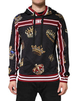 Dolce & Gabbana Black King Crown Hooded Sweatshirt Sweater