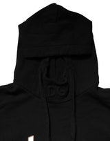 Dolce & Gabbana Black LOVE Cotton Hooded Sweatshirt Sweater