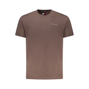 Tommy Hilfiger Brown Cotton Men's T-Shirt
