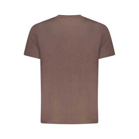 Tommy Hilfiger Brown Cotton Men's T-Shirt