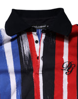 Dolce & Gabbana Multicolor Stripes Cotton Men Polo T-shirt