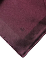 Dolce & Gabbana Maroon Logo Silk Square Handkerchief Scarf
