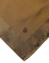 Dolce & Gabbana Brown Logo Silk Men Square Handkerchief Scarf