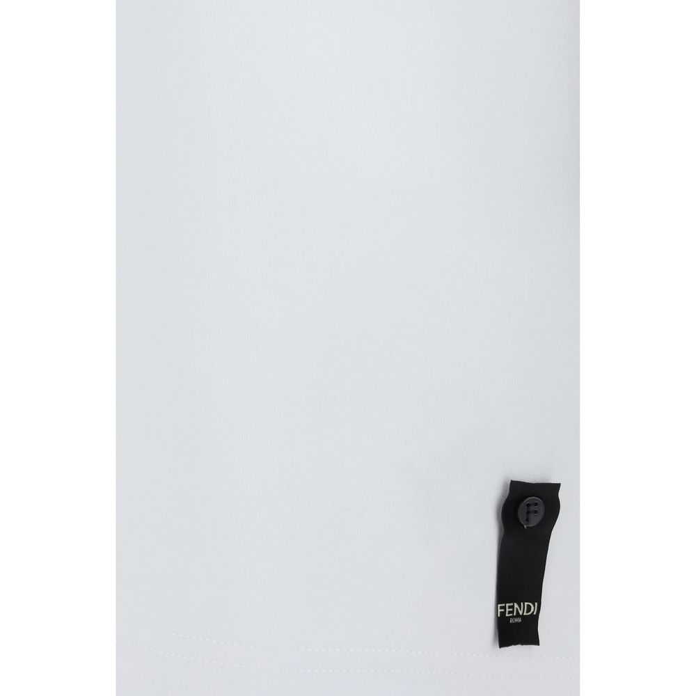 Fendi White Cotton T-Shirt