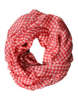 Dolce & Gabbana Red Checkered Plaid Neck Wrap Shawl  Scarf