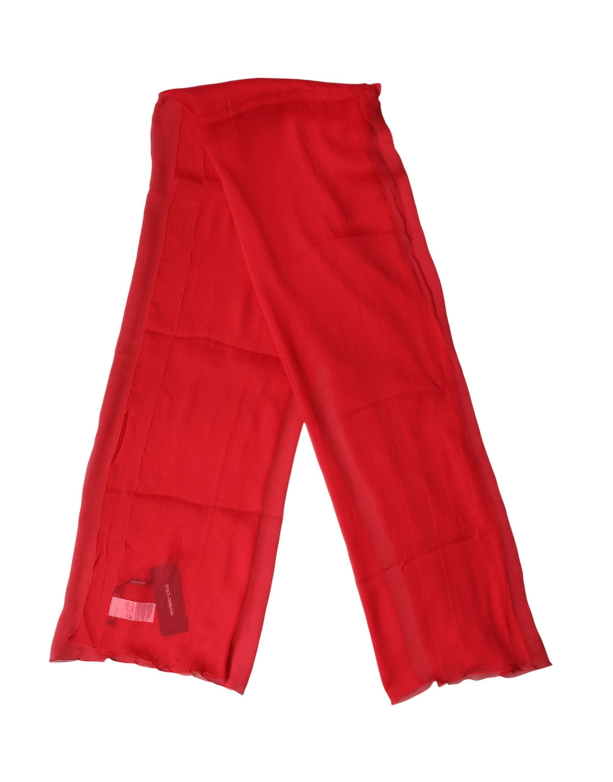 Dolce & Gabbana Red Stole Silk Neck Wrap Shawl Men Scarf