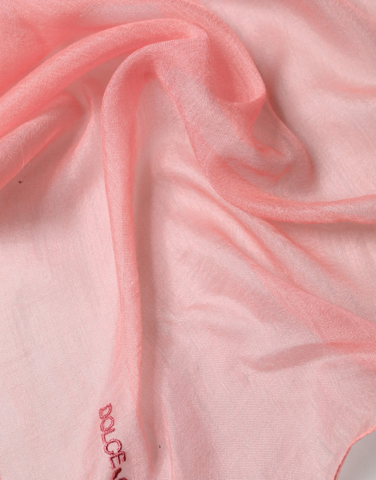 Dolce & Gabbana Light Pink Stole Neck Wrap Shawl  Scarf
