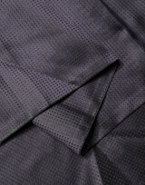 Dolce & Gabbana Black Satin Silk Fringes Neck Foulard Scarf