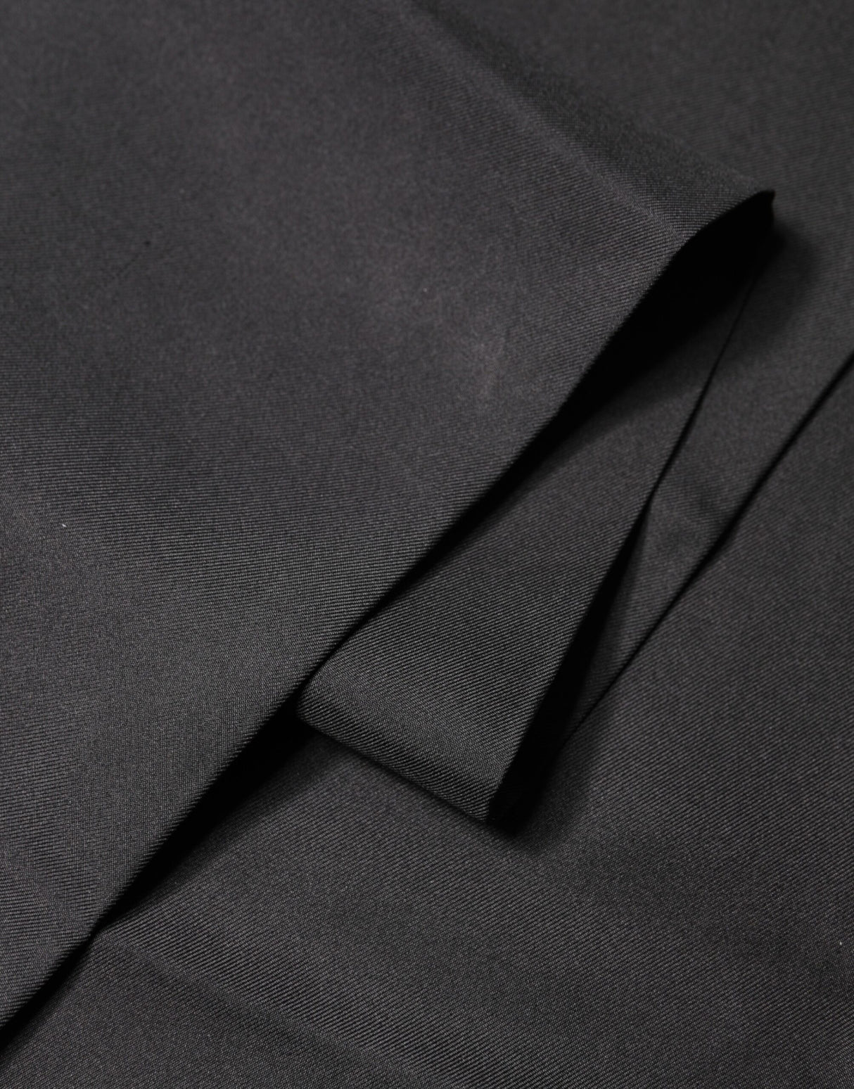 Dolce & Gabbana Black Satin Silk Fringes Neck Foulard 143.5cm x15cm Scarf