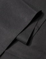 Dolce & Gabbana Black Satin Silk Fringes Neck Foulard 143.5cm x15cm Scarf