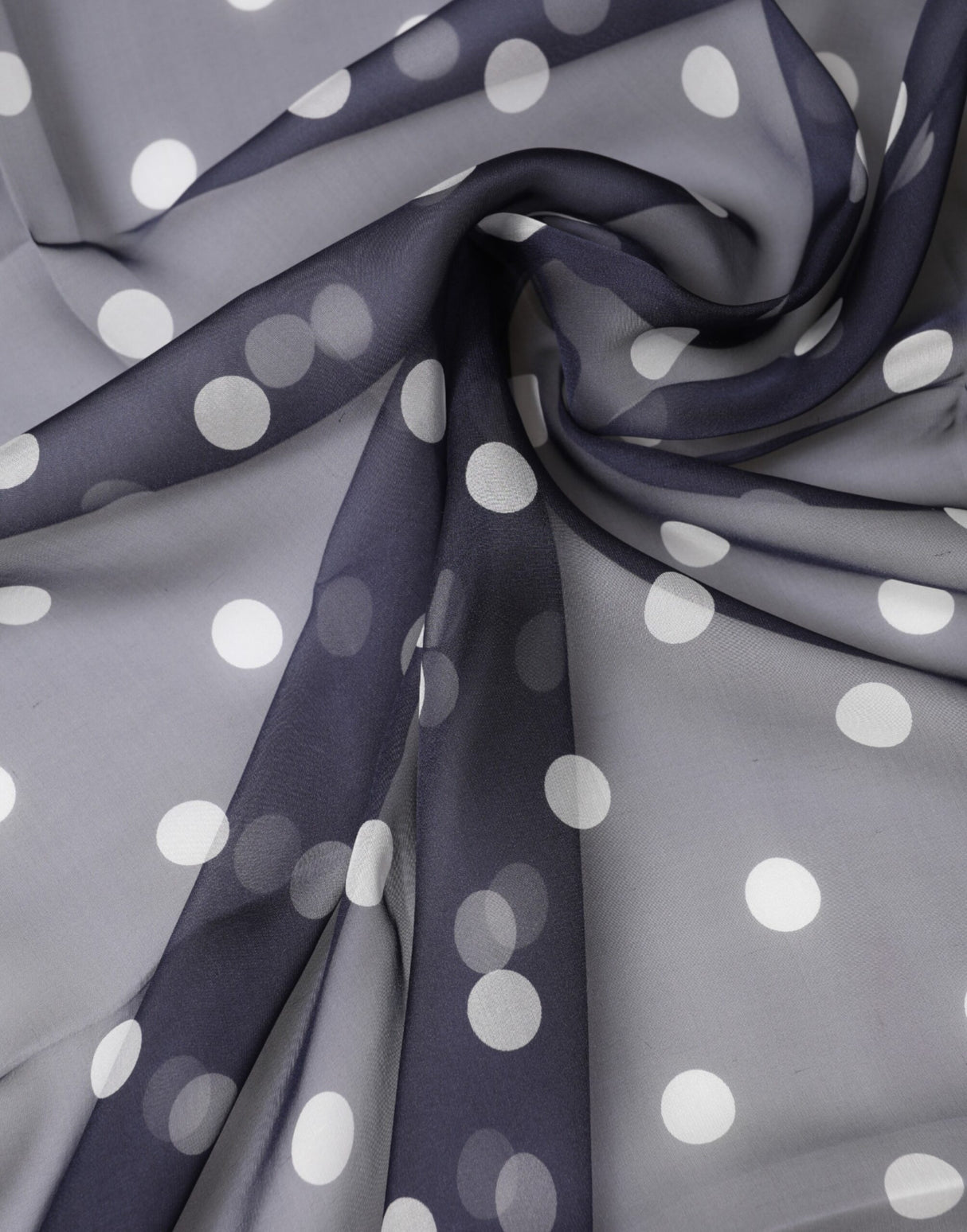 Dolce & Gabbana Blue Polka Dot Silk Neck Wrap Shawl 205cm x 132cm Scarf