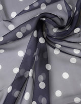 Dolce & Gabbana Blue Polka Dot Silk Neck Wrap Shawl 205cm x 132cm Scarf