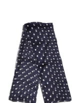Dolce & Gabbana Blue Polka Dot Silk Neck Wrap Shawl 205cm x 132cm Scarf