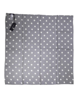 Dolce & Gabbana Blue Polka Dot Silk Square Foulard 91.5cm x 89.5cm Scarf