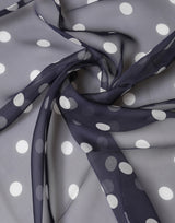 Dolce & Gabbana Blue Polka Dot Silk Square Foulard 91.5cm x 89.5cm Scarf