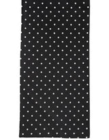 Dolce & Gabbana Black Polka Dot Neck Wrap Foulard 133.5cm x 12.5cm Scarf