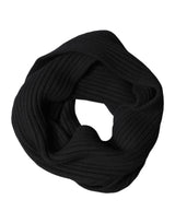 Dolce & Gabbana Black Cashmere Knit Neck Wrap Shawl 202cm x 26cm  Scarf
