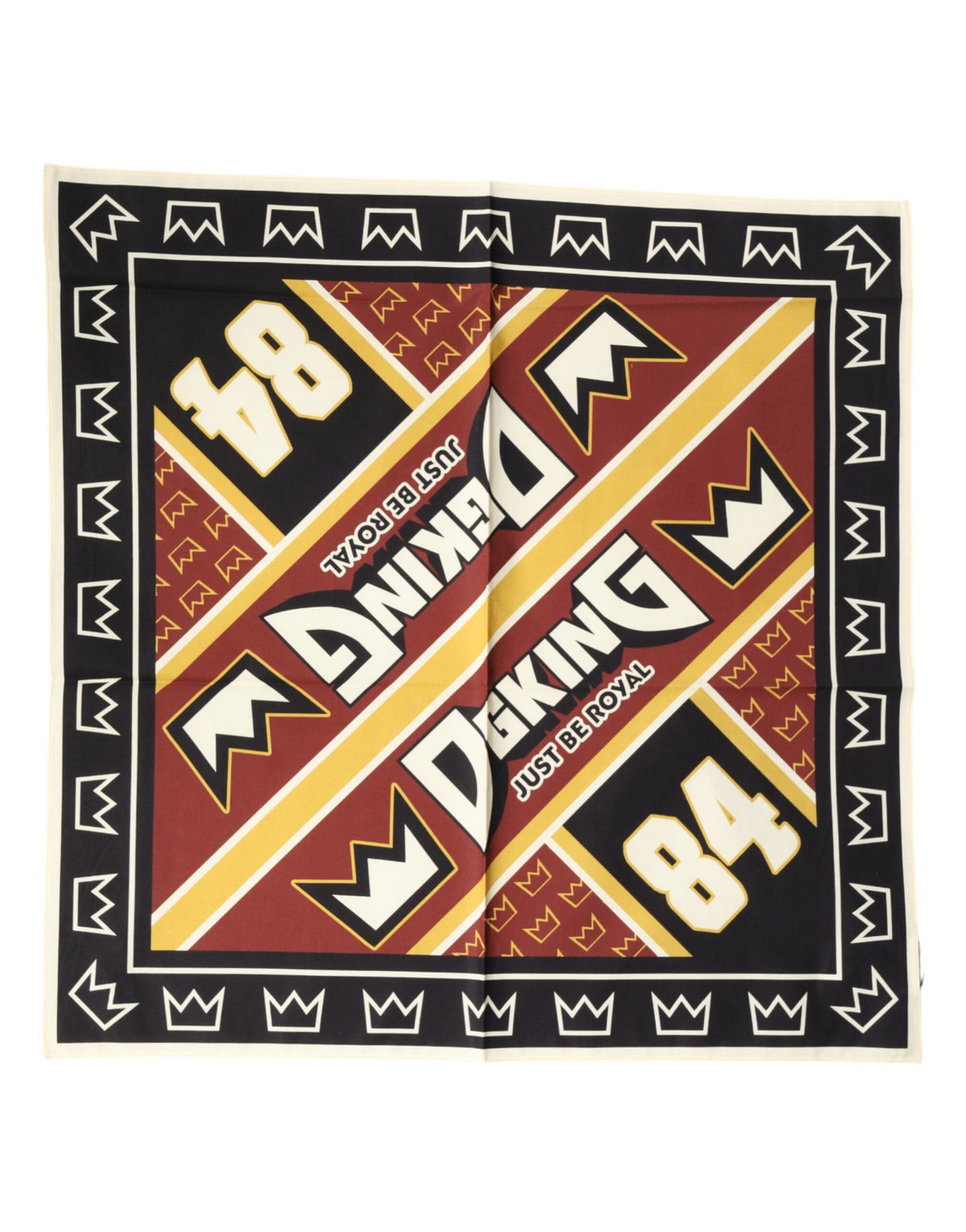Dolce & Gabbana Multicolor DG King Square Foulard Men 50.5cm x 50cm Scarf