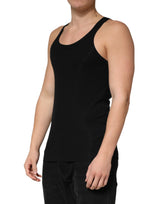Dolce & Gabbana Black Sleeveless Round Neck Tank Top  T-shirt