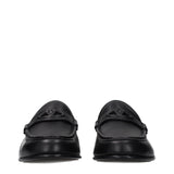 Valentino Garavani Black Leather Slip-On Loafers