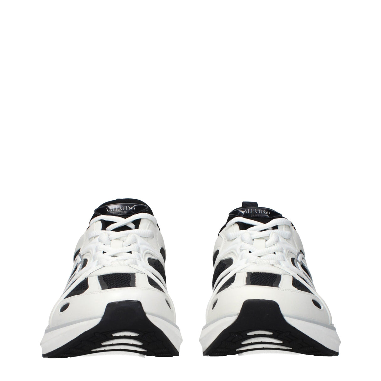 Valentino Garavani White Fabric Athletic Sneakers
