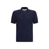 Golden Goose Blue Merino Wool Polo Shirt
