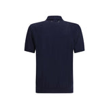 Golden Goose Blue Merino Wool Polo Shirt
