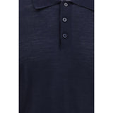 Golden Goose Blue Merino Wool Polo Shirt