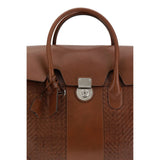 Brunello Cucinelli Brown Calf Leather Bos Taurus Luggage And Travel