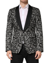 Dolce & Gabbana Black Jazz Club Silk Single Breasted Blazer
