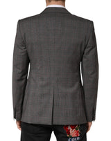 Dolce & Gabbana Gray Wool Single Breasted 2 Button Blazer
