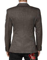 Dolce & Gabbana Gray Double Breasted 2 Button Jacket Blazer