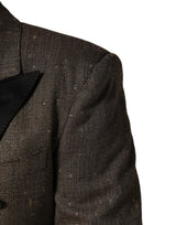 Dolce & Gabbana Gray Double Breasted 2 Button Jacket Blazer