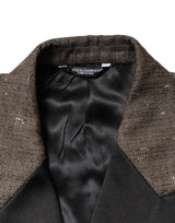 Dolce & Gabbana Gray Double Breasted 2 Button Jacket Blazer