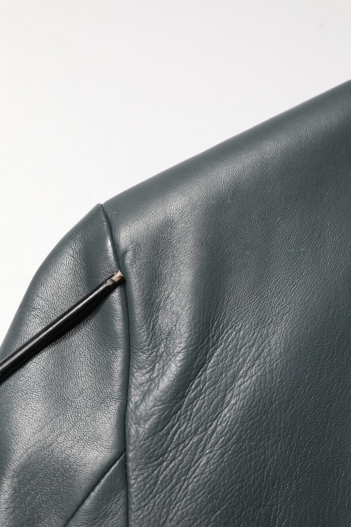 Dolce & Gabbana Black Leather Double Breasted 2Button Blazer