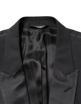 Dolce & Gabbana Black MARTINI Single Breasted Jacket Blazer