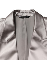 Dolce & Gabbana Silver SICILIA Single Breasted Jacket Blazer