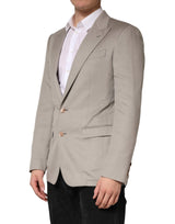Dolce & Gabbana Gray Cashmere Single Breasted Jacket Blazer