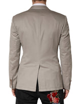 Dolce & Gabbana Gray Cashmere Single Breasted Jacket Blazer