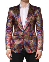 Dolce & Gabbana Multicolor Jacquard Single Breasted Blazer
