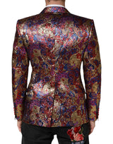 Dolce & Gabbana Multicolor Jacquard Single Breasted Blazer
