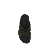 Fendi Black Rubber Slippers