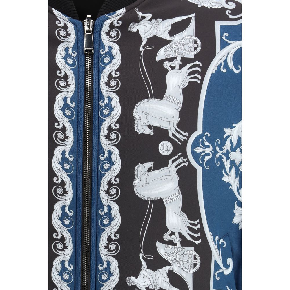 Versace Black Polyamide Bomber