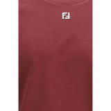 Fendi Bordeaux Cotton T-Shirt