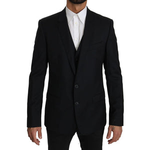 Dolce & Gabbana Blue Viscose Two-Piece Suit