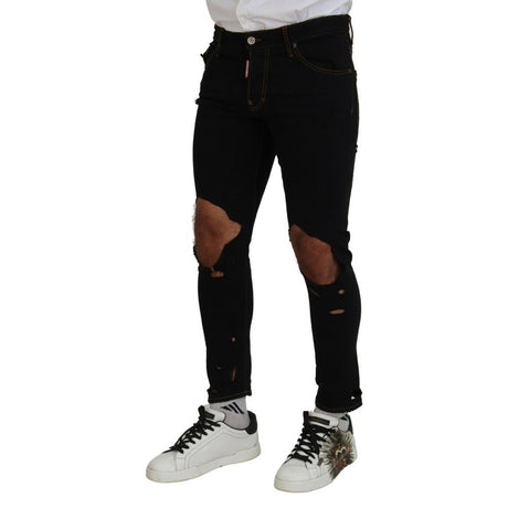 Dsquared² Black Cotton Skinny Pants