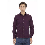 Baldinini Trend Bordeaux Cotton Dress Shirt