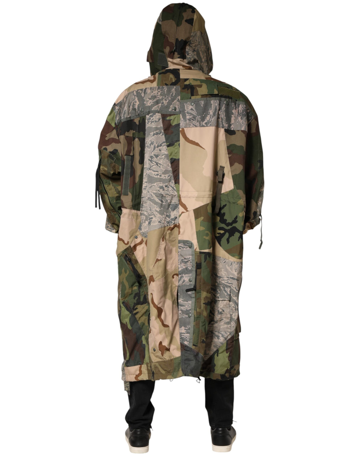 Dolce & Gabbana Multicolor Camouflage Hooded RainCoat Jacket