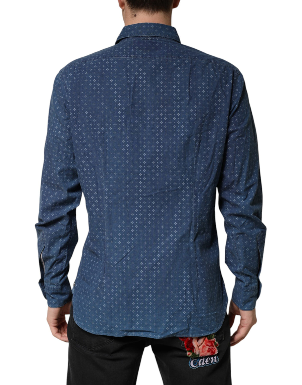 Orian 1968 Blue Button Down Long Sleeves Men Shirt